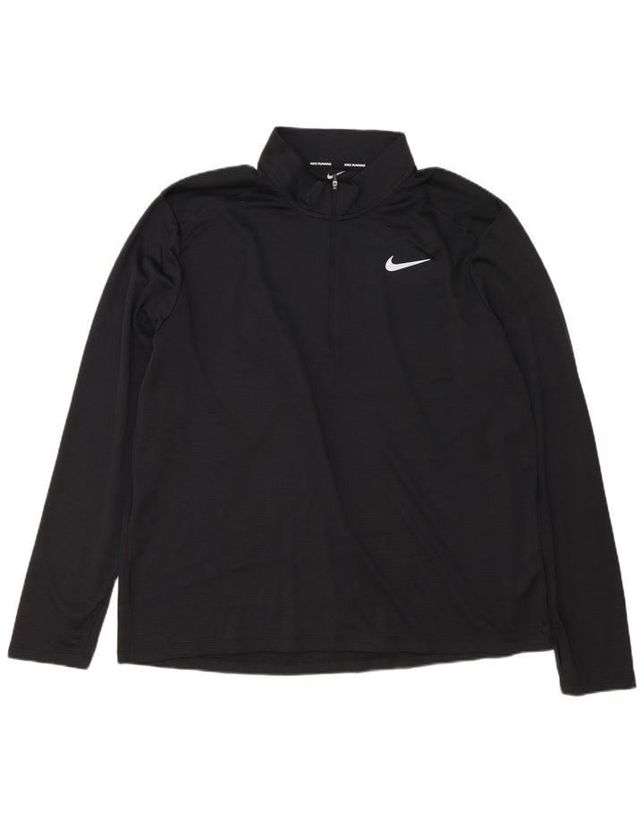 Nike Dri Fit majica s patentnim izrezom i gornji dio trenirke 2XL crni poliester