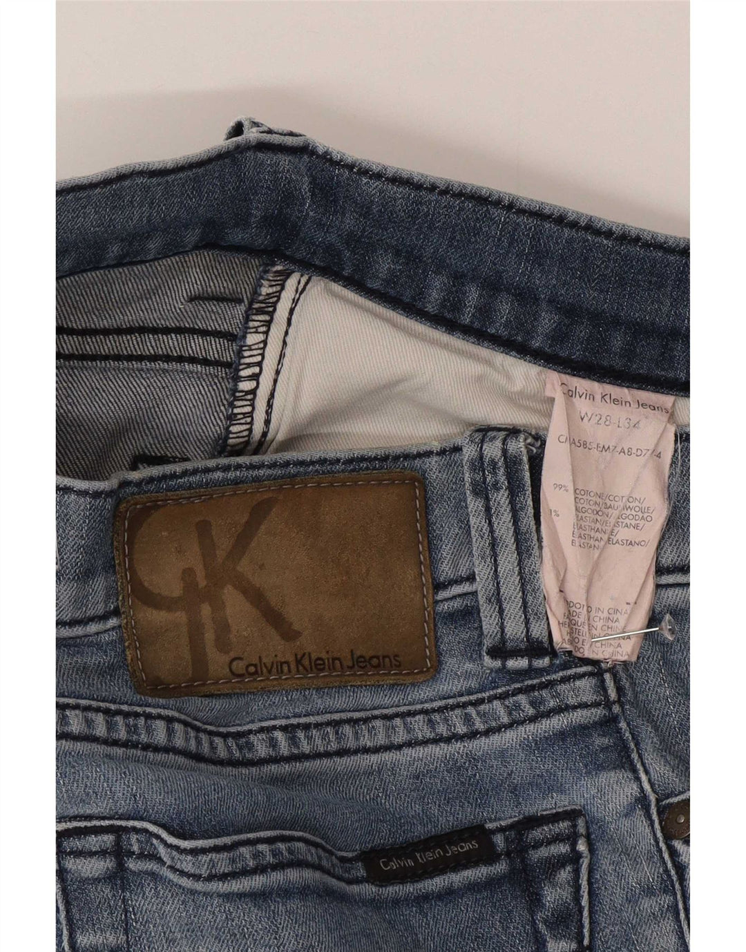 Calvin Klein Jeans Mens Slim W28 L34 Plavi pamuk