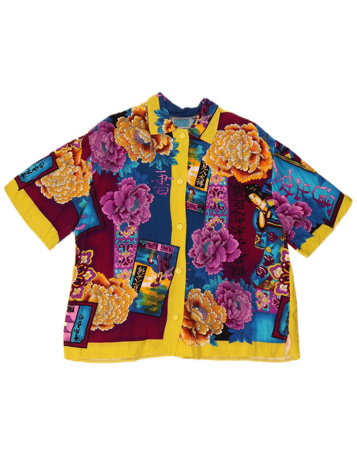 WITTY GIRL Ženska prevelika košulja bluza UK 14 srednje raznobojna cvjetna