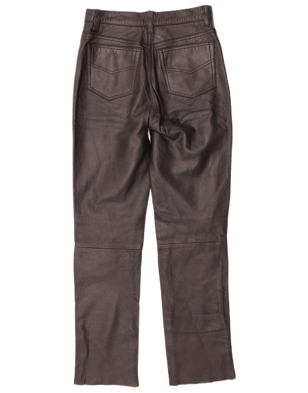 VINTAGE ženske uske kožne hlače W28 L30 crne