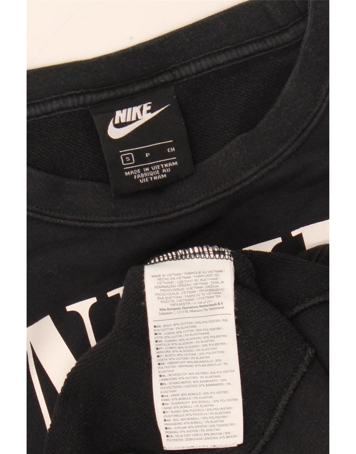 NIKE Ženska velika majica s kratkim rukavima UK 10 Small Black Colourblock