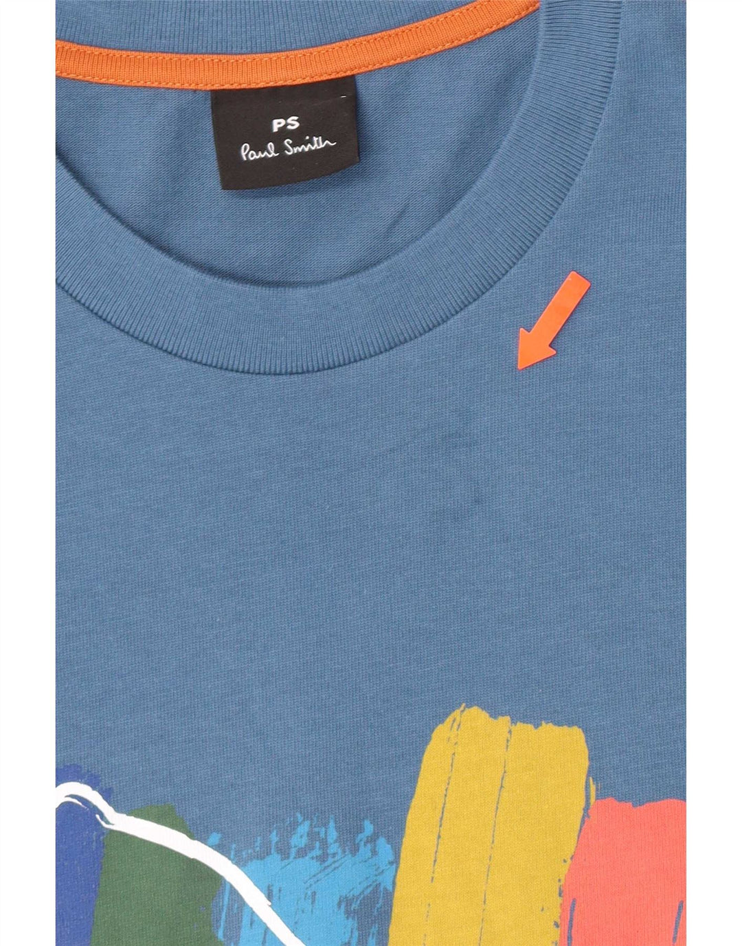 Velika plava pamučna muška majica s grafičkim motivima Paul Smith