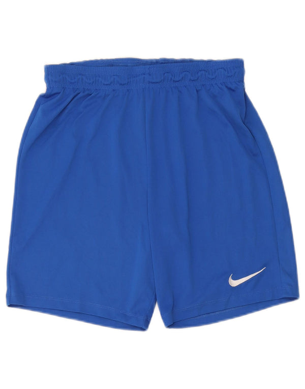 Nike ženske kratke sportske hlače Dri Fit UK 14 srednje plavi poliester