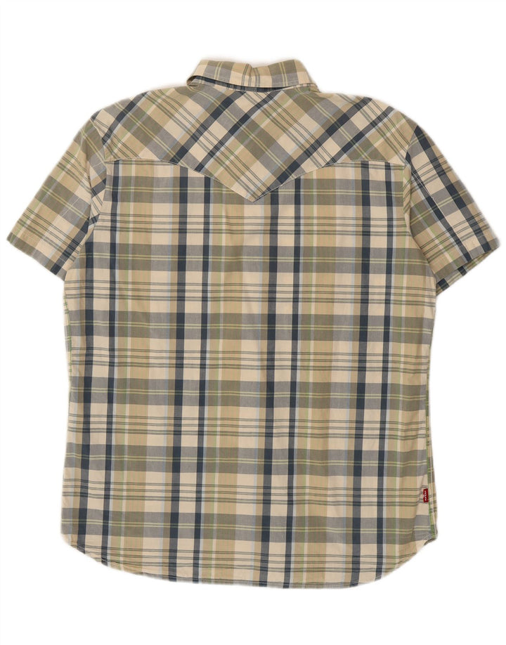 Levi's muška košulja kratkih rukava, veliki zeleni karirani pamuk