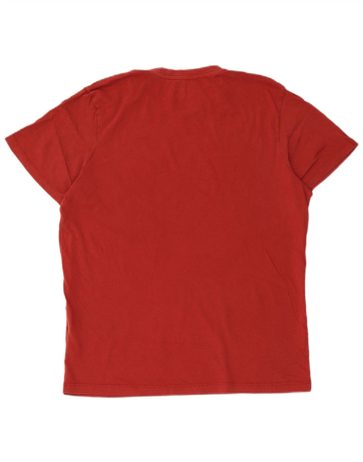 JACK & JONES Muška majica kratkih rukava standardnog kroja, srednji crveni pamuk