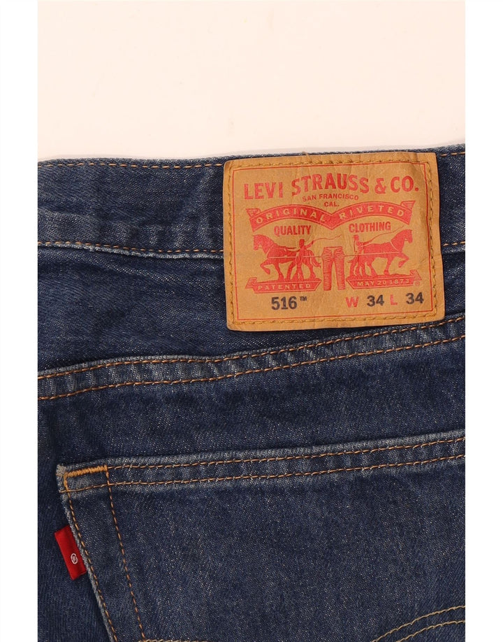 LEVI'S muške 516 ravne traperice W34 L34 Plava