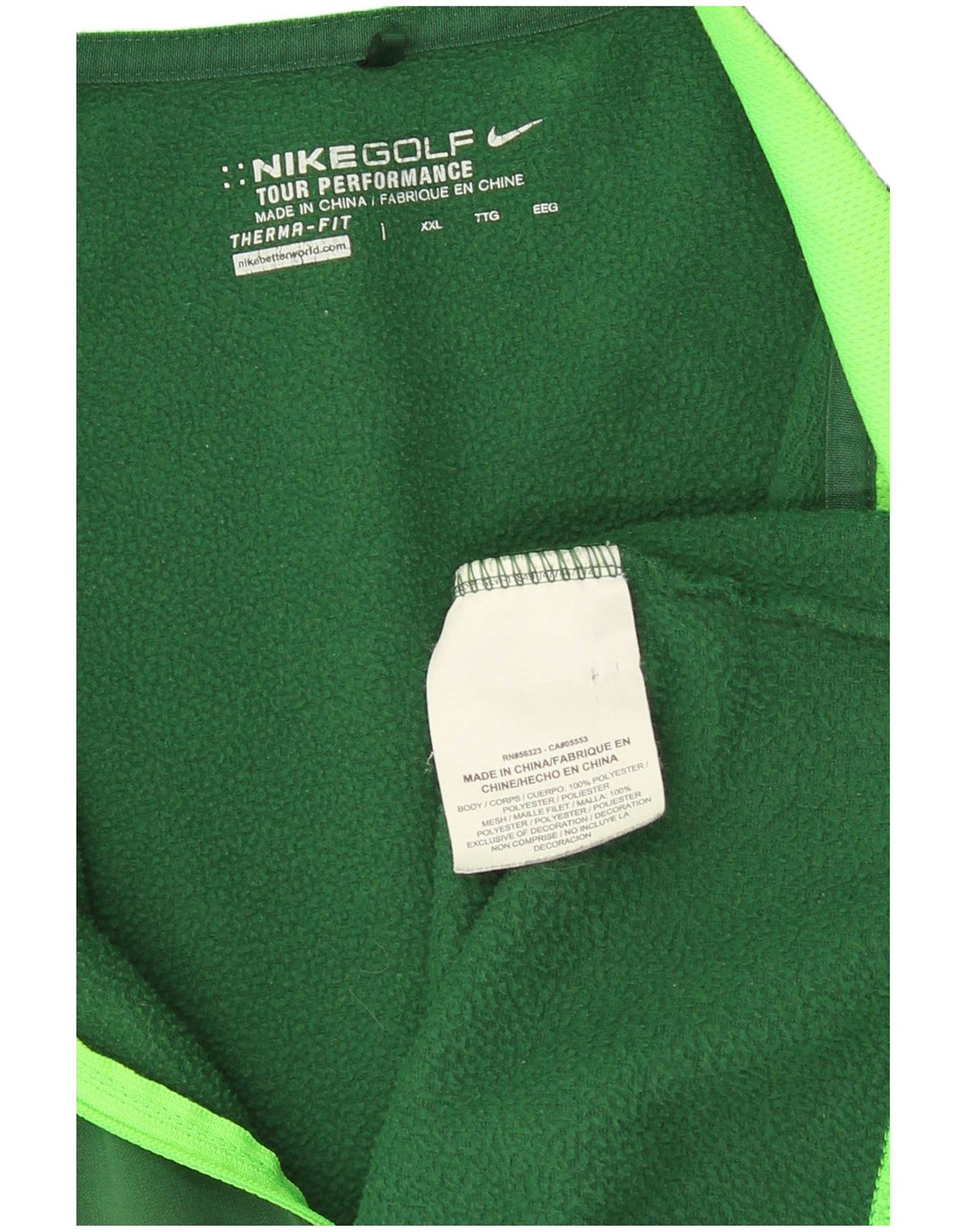 Nike Muška trenirka Therma-Fit Zip Neck Top 2XL Zeleni poliester