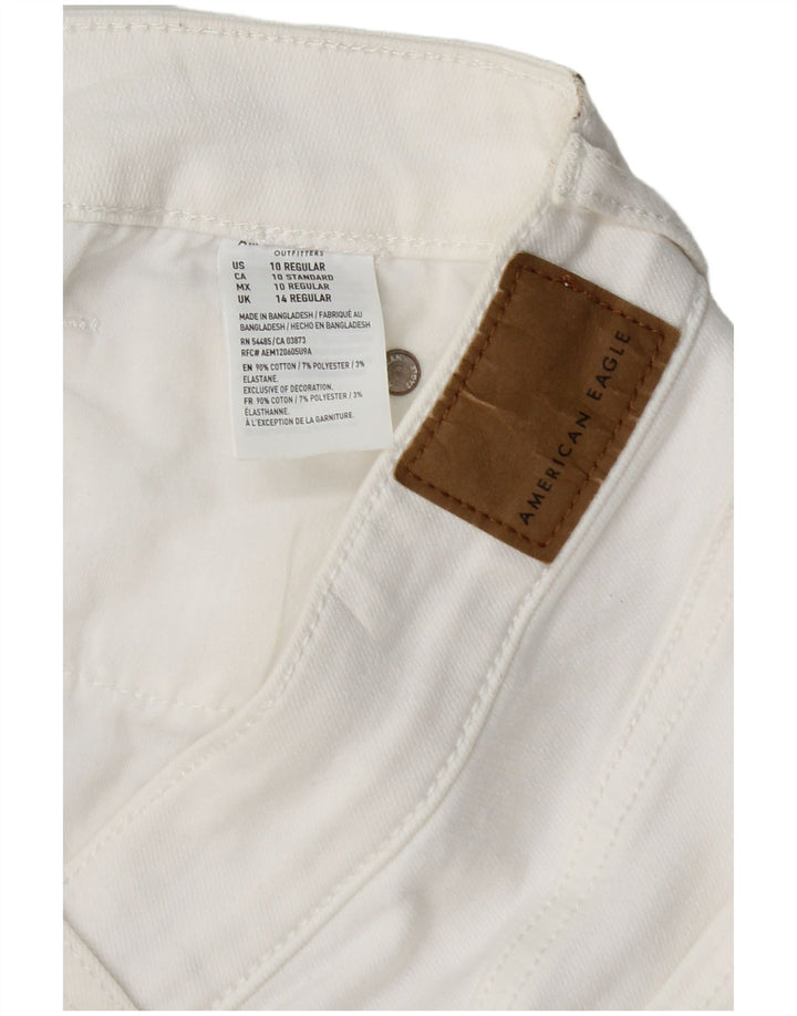 AMERICAN EAGLE ženska mini traper suknja UK 14 srednje W30 bijeli pamuk