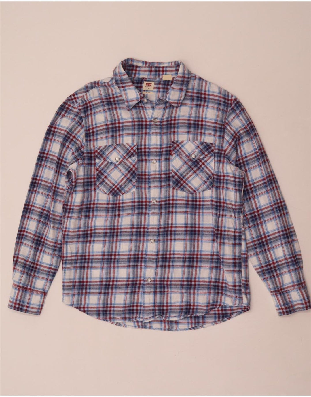 Levi's muška flanelska košulja srednje plave pamučne kare