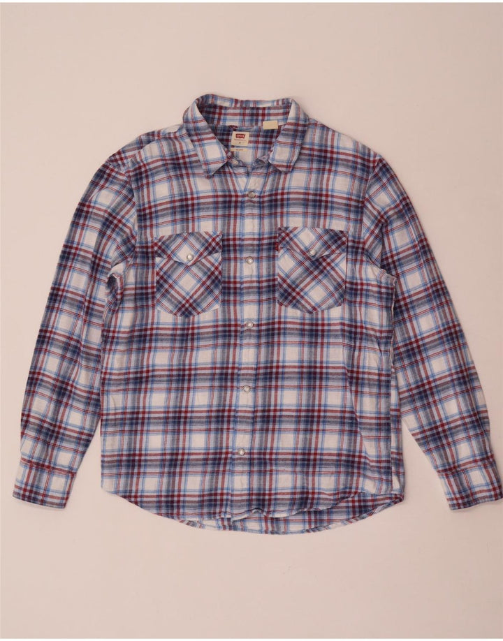 Levi's muška flanelska košulja srednje plave pamučne kare