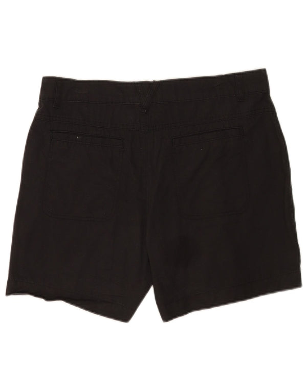 Mountain Warehouse Womens Chino Shorts UK 10 Small W30 Black Cotton