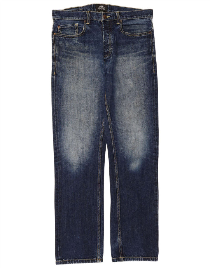 Dickies muške ravne traperice W33 L34 plavi pamuk