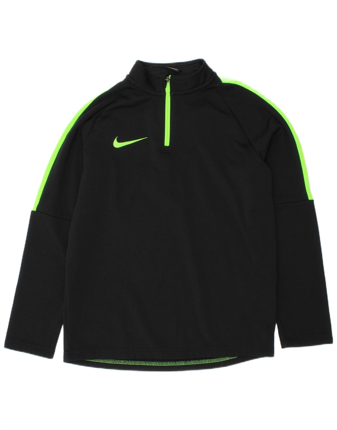 Nike Boys Dri Fit Pullover Trenirka Top 8-9 Years Small Black Colourblock