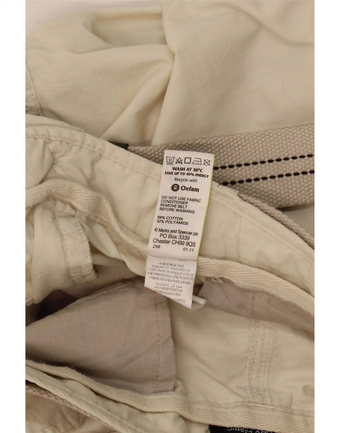 MARKS & SPENCER Muške kargo bermude W38 XL bež pamuk