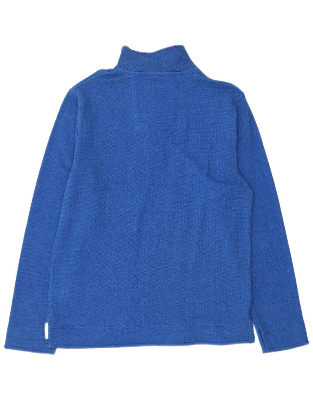 Crew Clothing Muška majica s izrezom s patentnim zatvaračem Srednje plavi pamuk