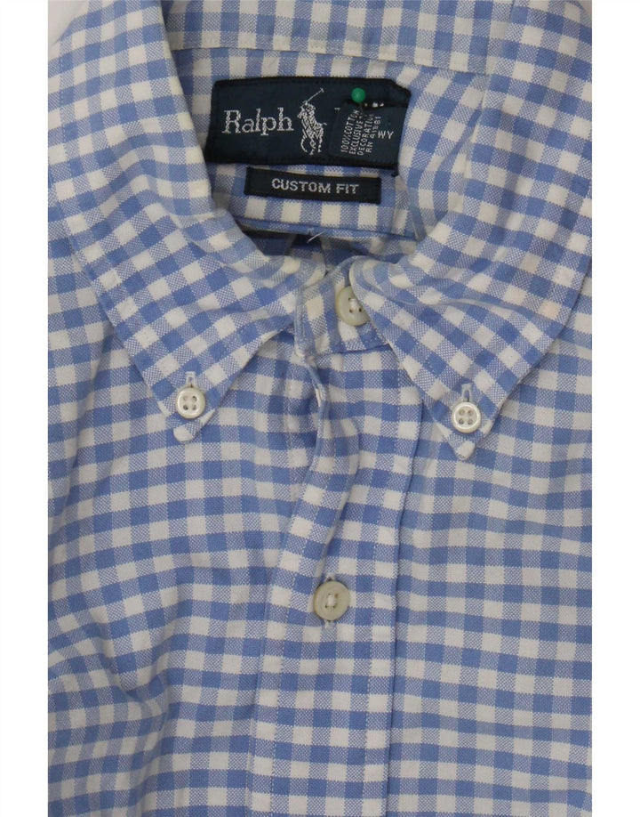 Ralph Lauren muška majica prilagođenog kroja Mala plava pamuk od ginghama