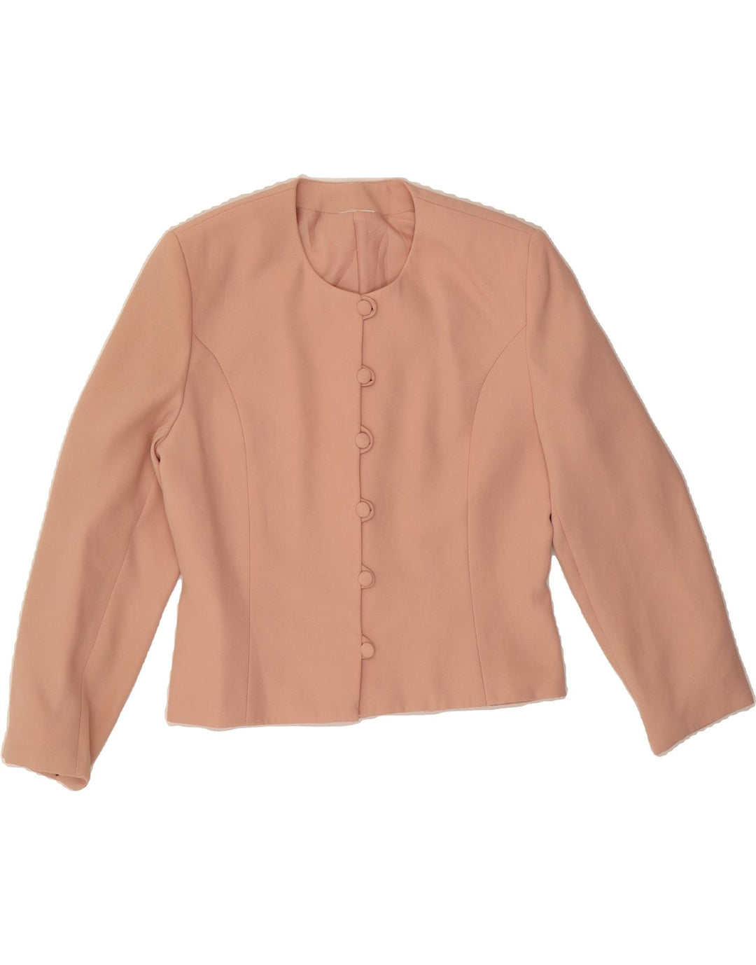 VINTAGE Womens 3/4 Sleeve 6 Button Blazer Jacket UK 12 Medium Pink Vintage Vintage and Second-Hand Vintage from Messina Hembry 