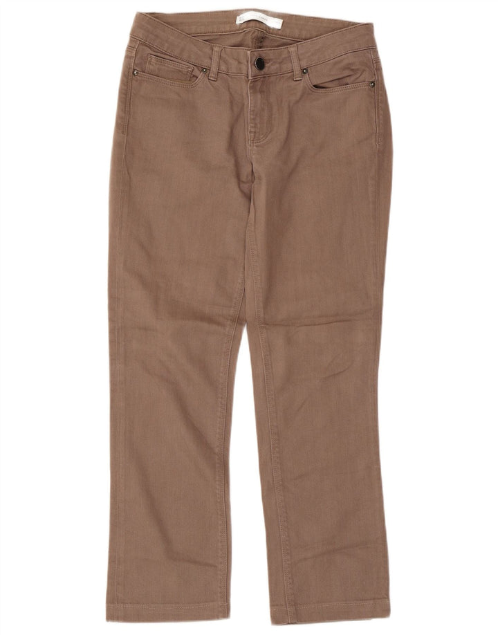 ZARA ženske ravne traperice EU 38 male W28 L26 smeđi pamuk