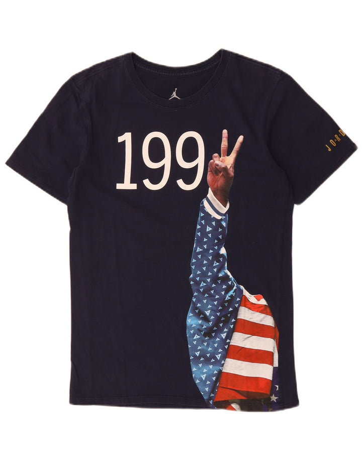 JORDAN Muška majica kratkih rukava s grafičkim motivima Mala tamnoplava pamuk