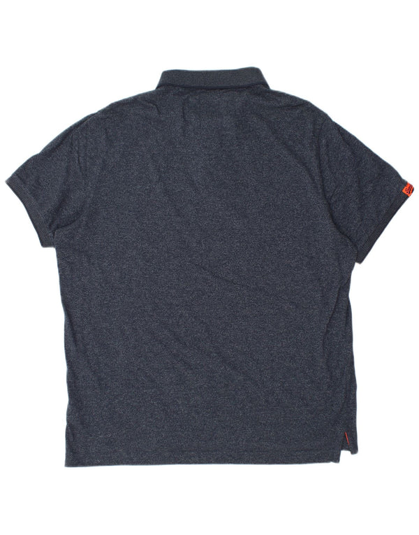 Superdry muška polo majica 3XL tamnoplavi flekasti pamuk