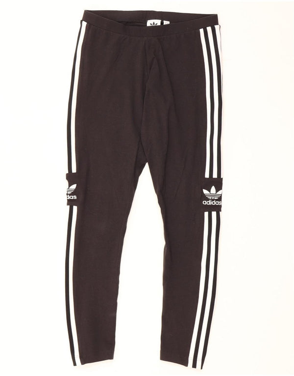 Adidas ženske grafičke tajice UK 12 Srednje crni pamuk