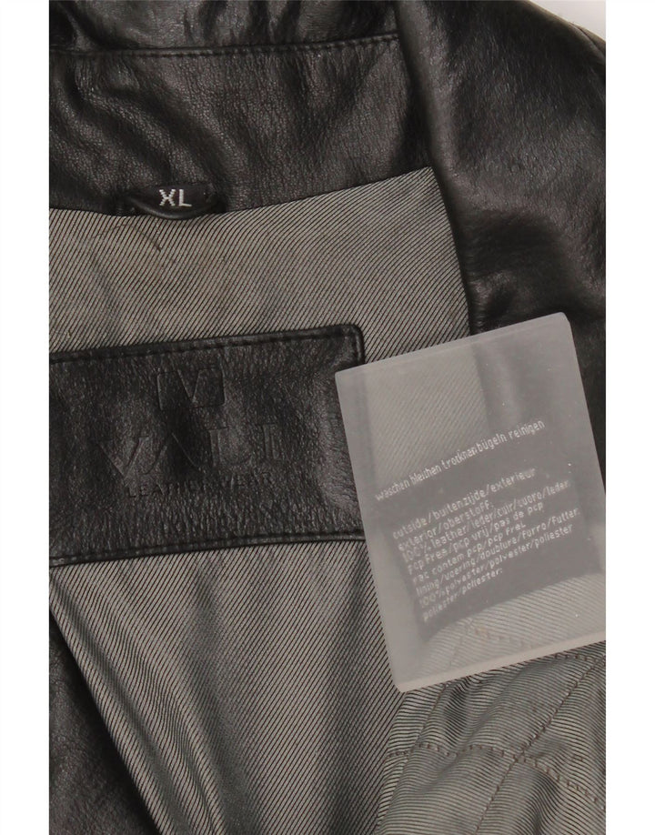 Vintage muška kožna jakna UK 42 XL crna koža