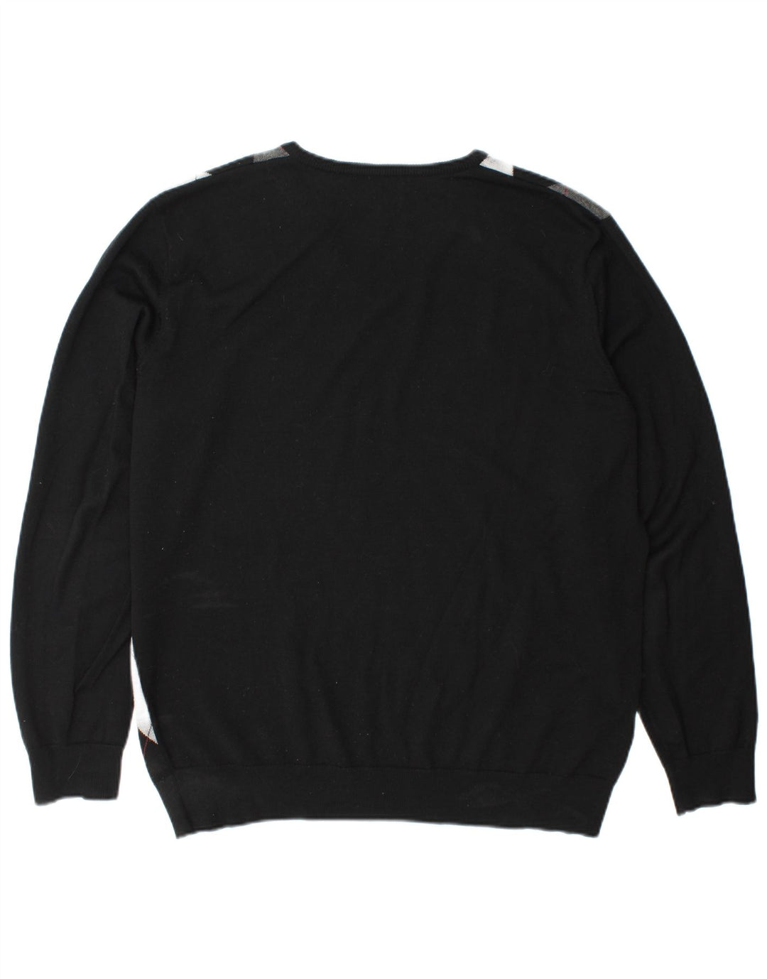 Fred Perry muški džemper s V-izrezom XL crni Argyle/Diamond Wool