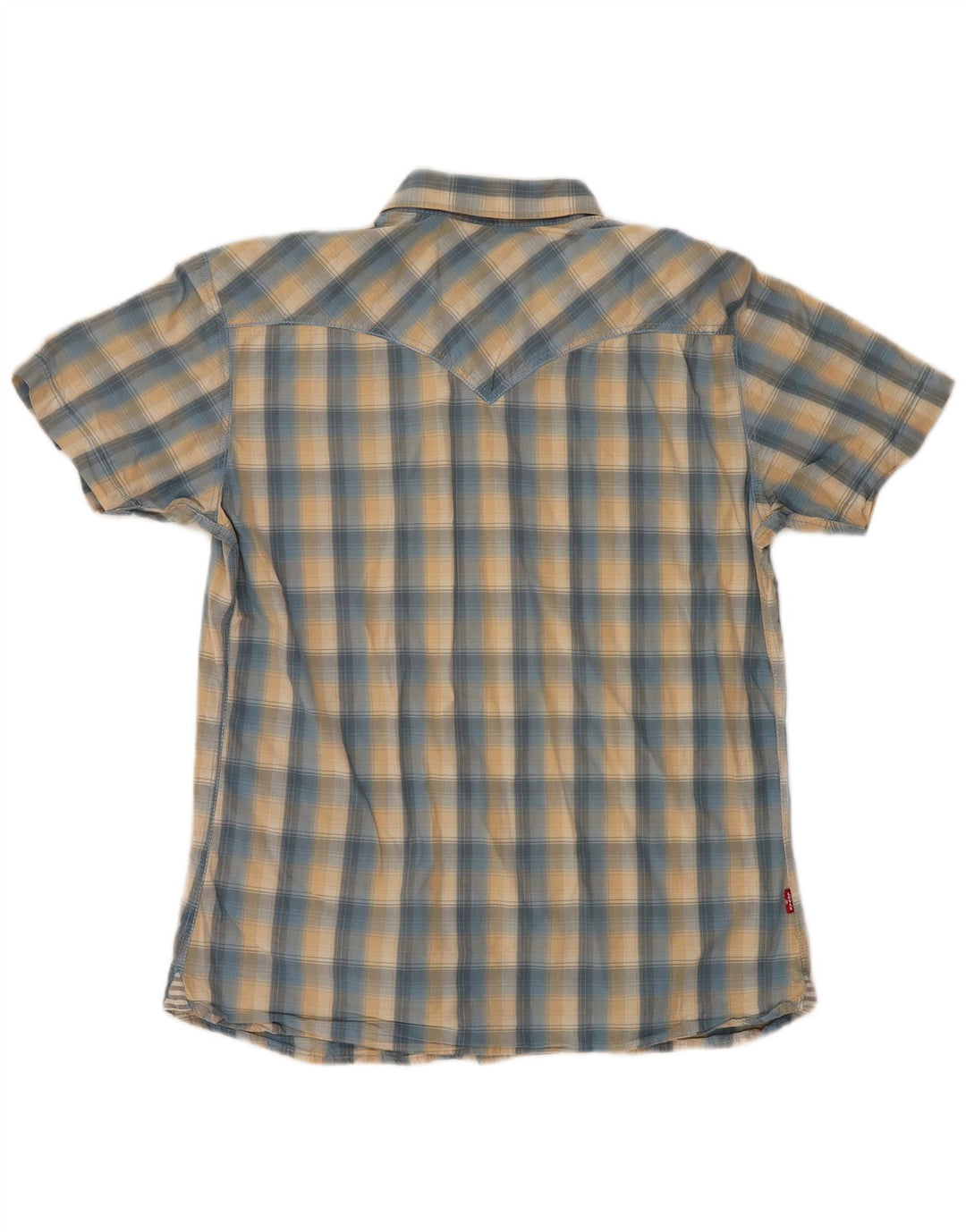 LEVI'S muška košulja kratkih rukava Srednje plavi karirani pamuk