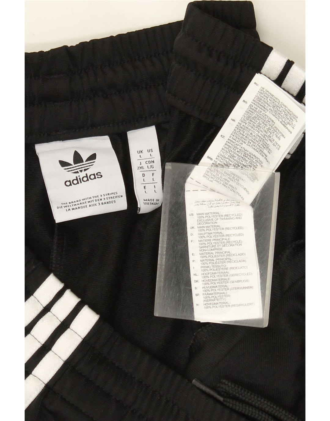Adidas muške hlače od trenirke velike crne poliesterske