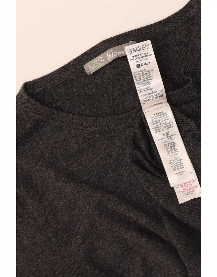 Marks & Spencer ženski kardigan pulover UK 14 Srednje siva viskoza