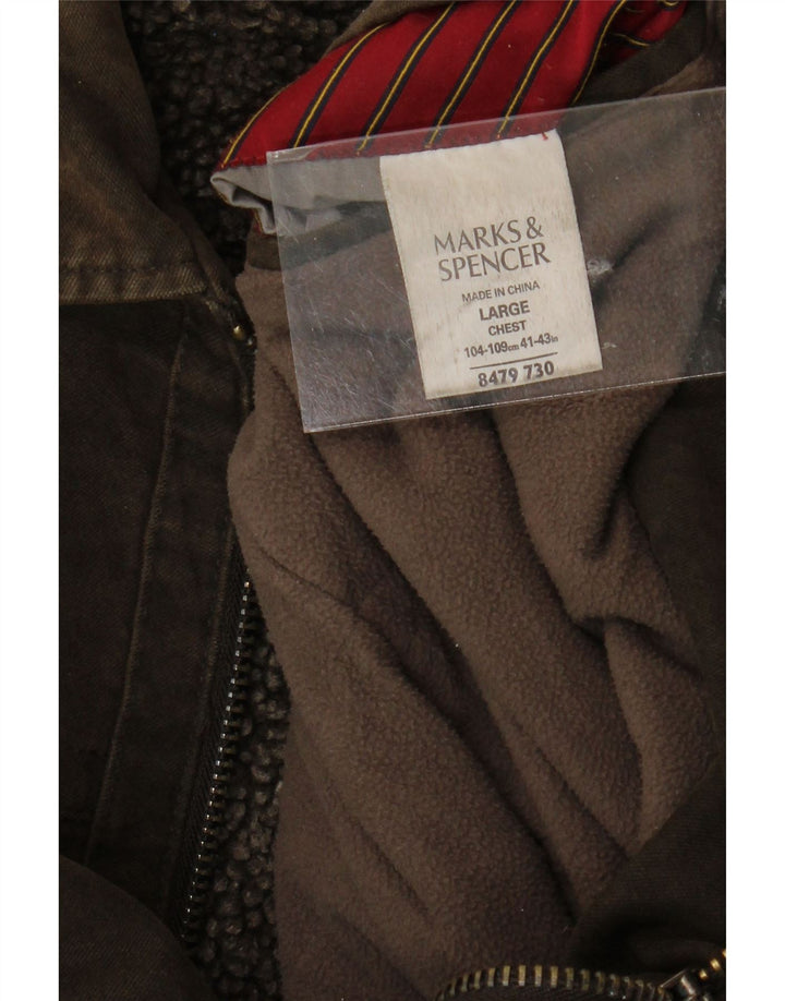 Marks & Spencer muška bomber jakna UK 40 veliki smeđi pamuk