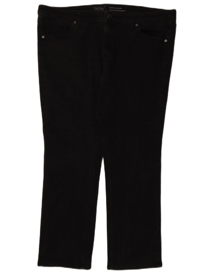 Mossimo ženske super rastezljive ravne traperice srednjeg rasta US 18 2XL W40 L29 sive