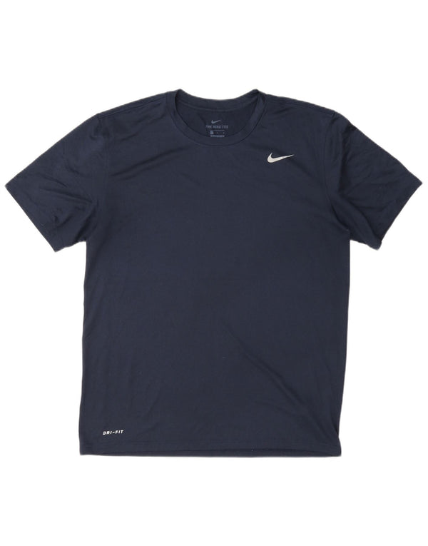 Nike Dri Fit majica kratkih rukava velika, tamnoplava poliesterska
