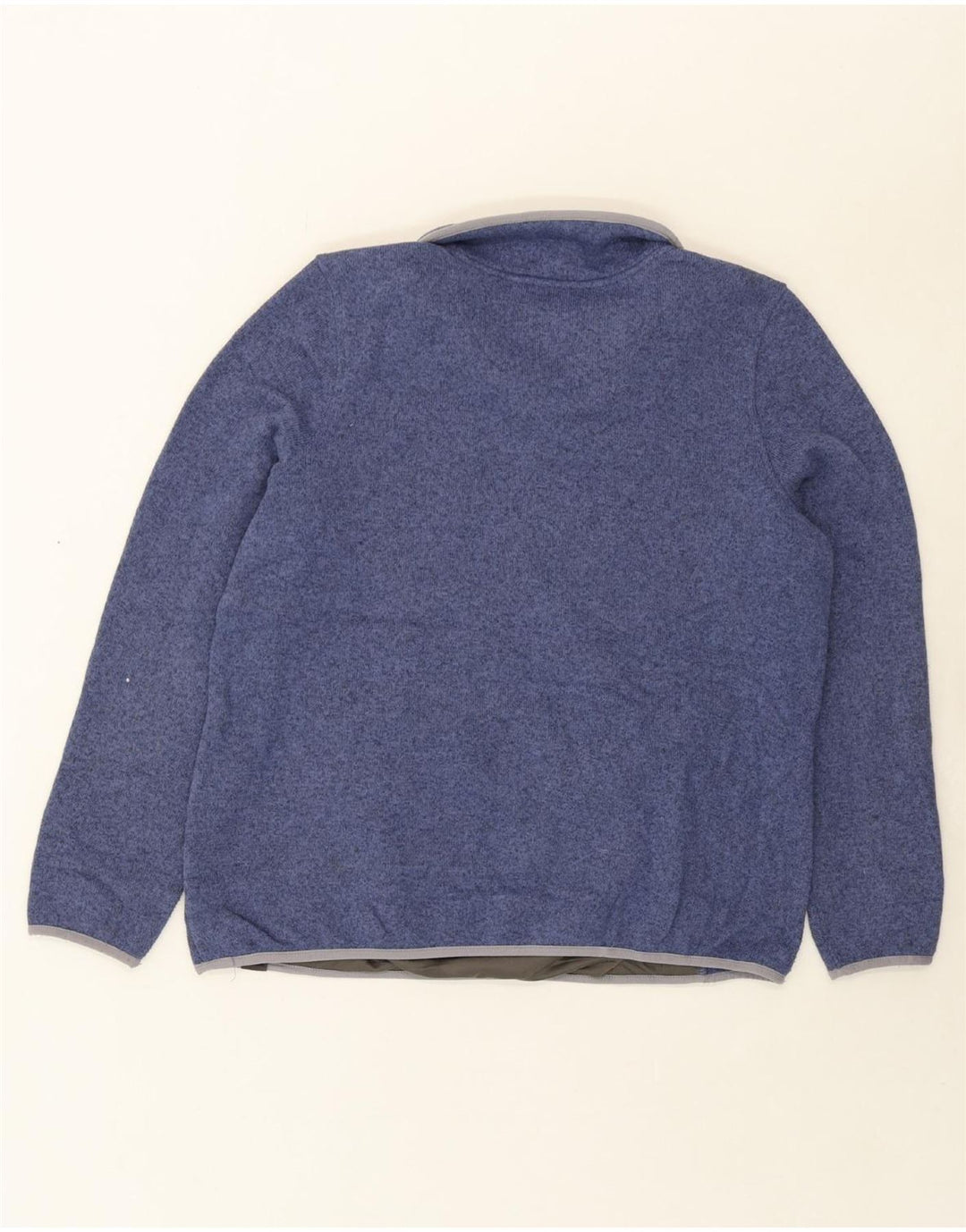 L.L.BEAN Womens Button Neck Sweatshirt Jumper UK 18 XL Blue Polyester Vintage L.L.Bean and Second-Hand L.L.Bean from Messina Hembry 