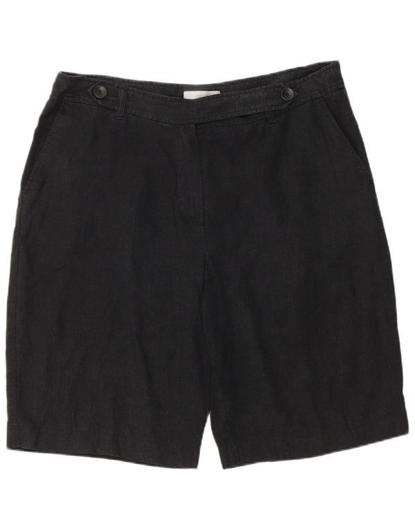 Marks & Spencer ženske ležerne kratke hlače UK 16 Large W34 crna lanena