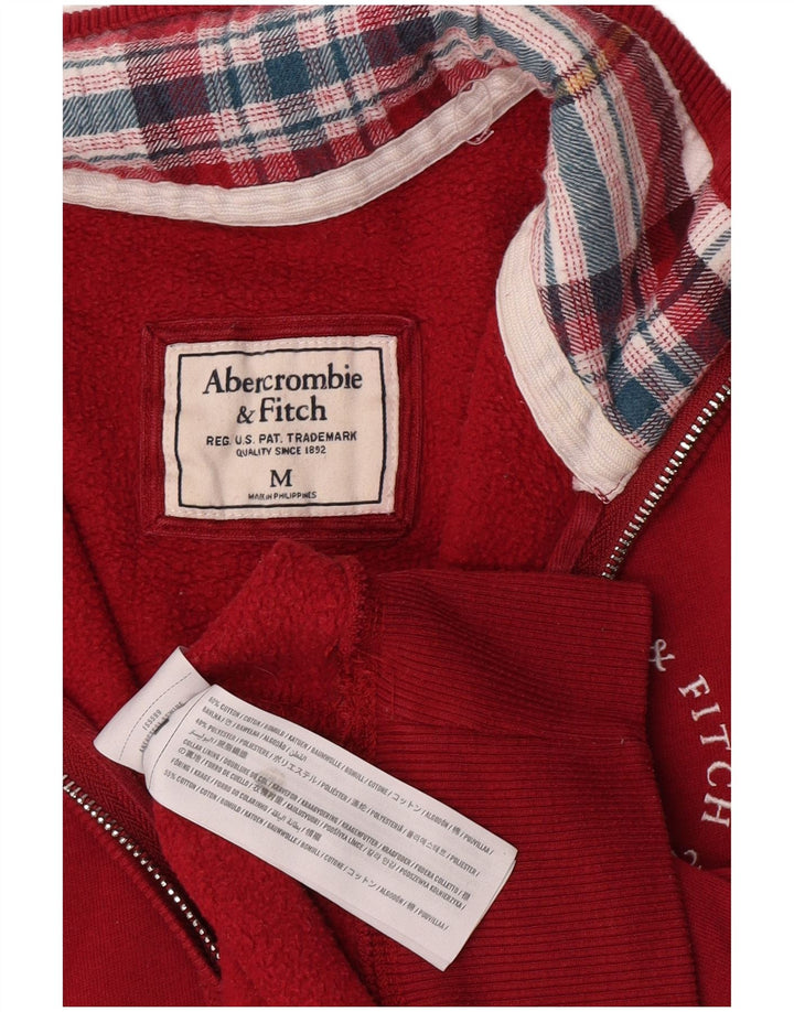 Abercrombie & Fitch Ženska majica s izrezom s patentnim zatvaračem UK 12 srednje crvena