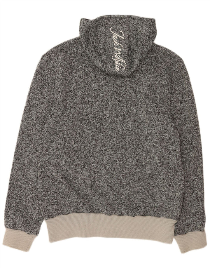 Jack Wolfskin muški pulover s kapuljačom s patentnim zatvaračem, veliki sivi pjegavi poliester