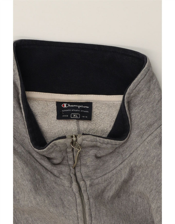 CHAMPION Mens Tracksuit Top Jacket XL Grey Colourblock Cotton Vintage Champion and Second-Hand Champion from Messina Hembry 