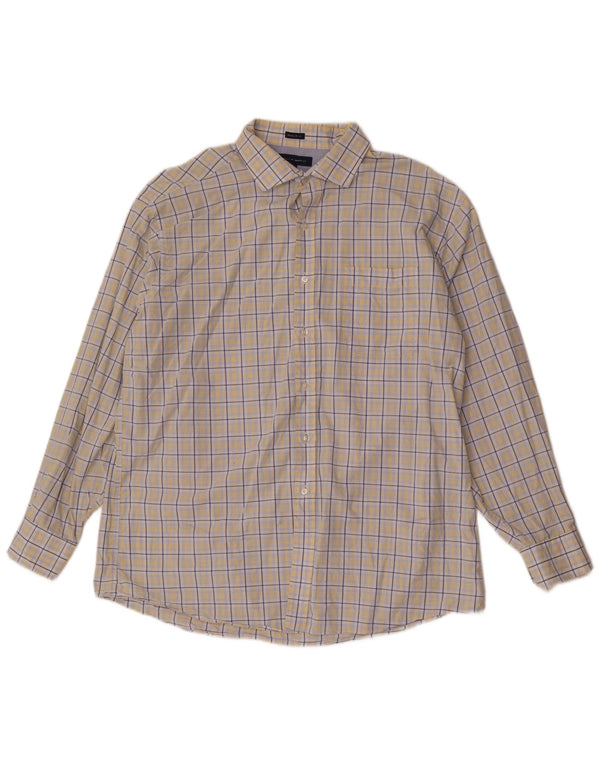 Tommy Hilfiger muška košulja standardnog kroja, veličina 17 1/2 XL, plavi karirani pamuk