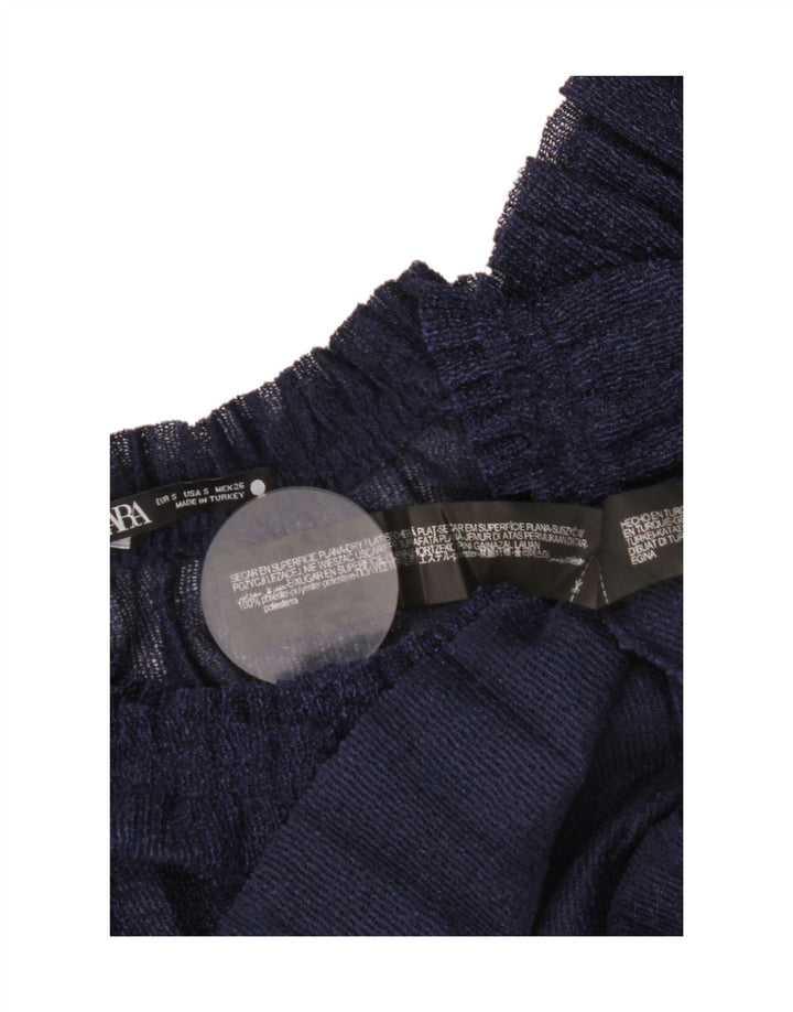 Zara ženska prevelika bluza dugih rukava UK 10 Small tamnoplava