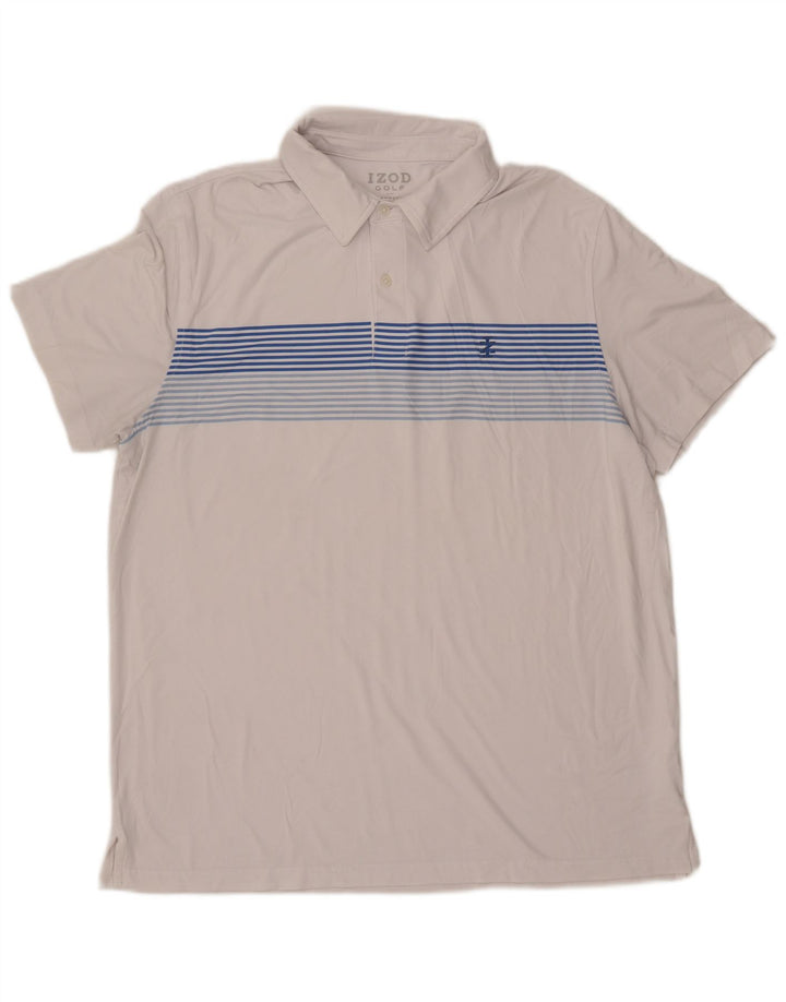IZOD muška polo majica s velikim bijelim prugama od poliestera