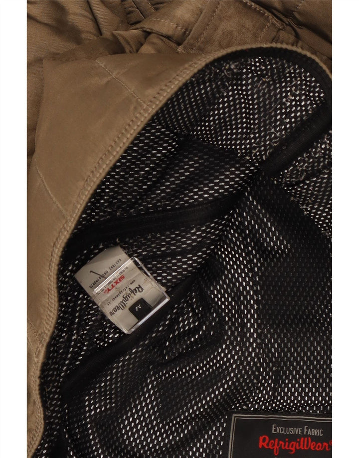 Refrigiwear ženska prošivena jakna s kapuljačom UK 14 srednje smeđi poliamid