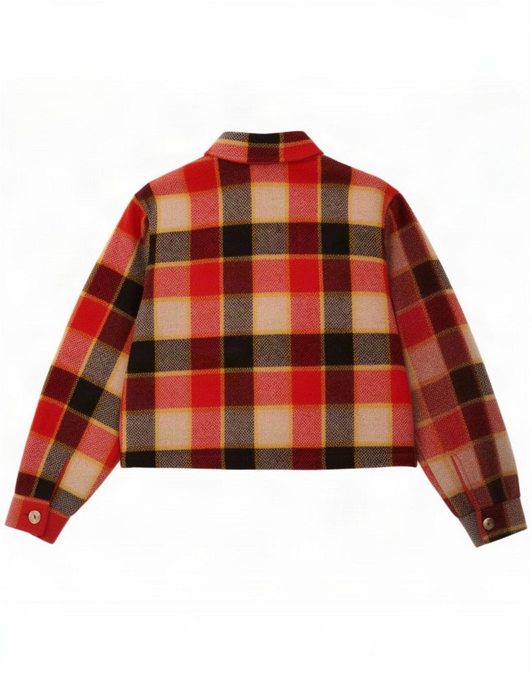 I ženska flanelska jakna bomber IT 42 Medium Red Karirana vuna