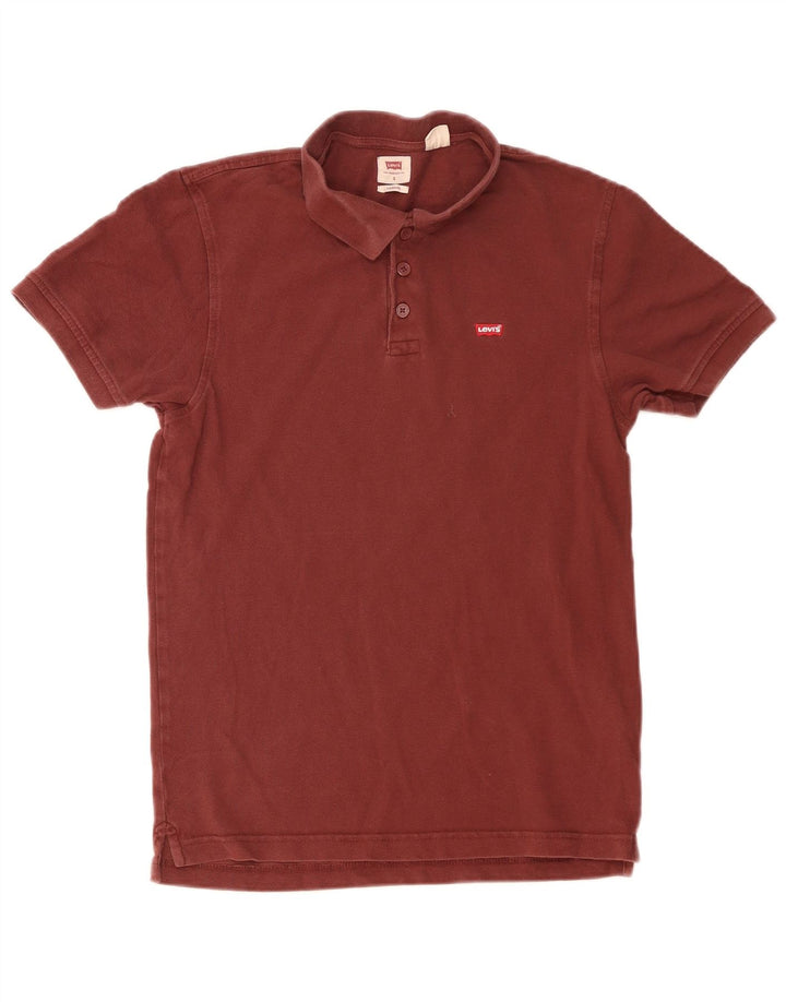 Levi's standardna muška polo majica mala kestenjasta pamuk