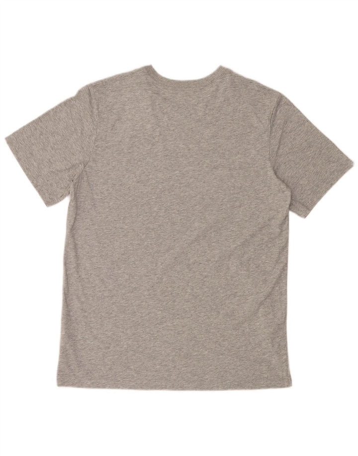 NIKE Mens Dri Fit T-Shirt Top Medium Grey Cotton