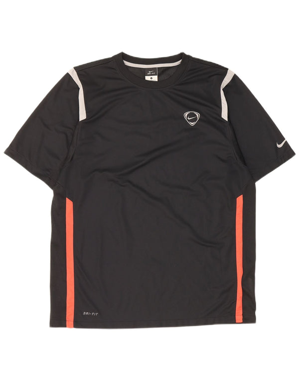 Nike muška Dri Fit majica kratkih rukava UK 42/44 veliki crni poliester u boji