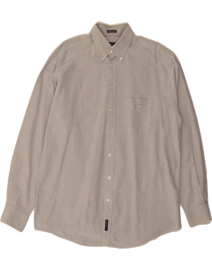 GANT Mens Shirt Large Grey Cotton Vintage Gant and Second-Hand Gant from Messina Hembry 