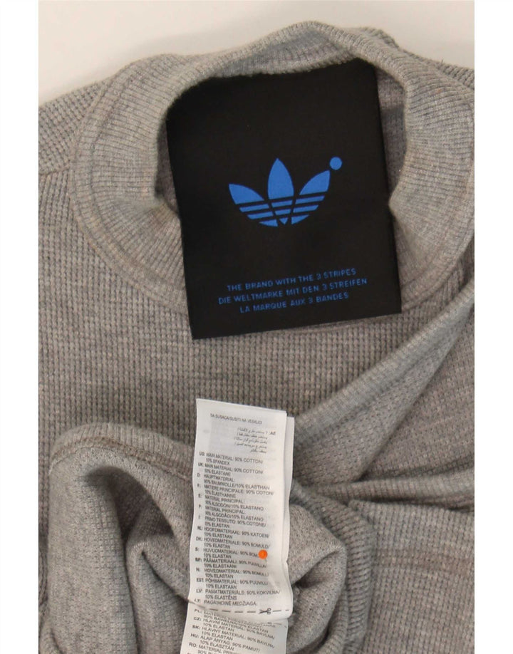 Adidas ženski bodi na jedno rame UK 10 mali sivi pamuk