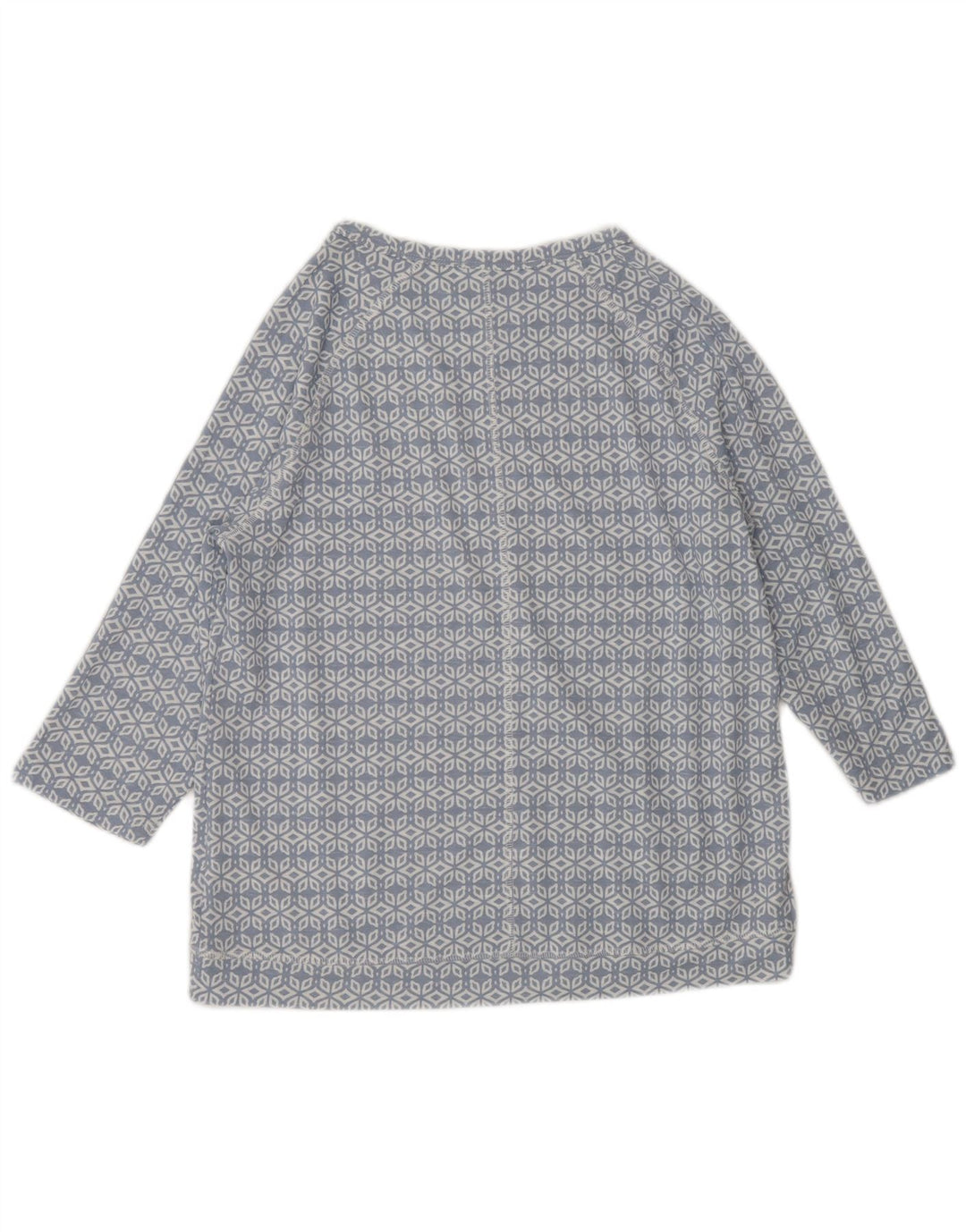 MARKS & SPENCER Ženska majica s 3/4 rukavima UK 12 srednje plava geometrijska