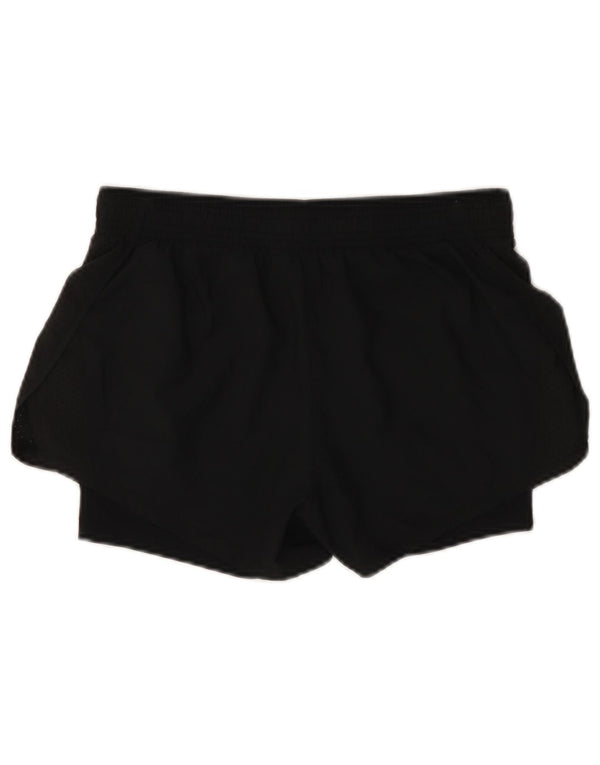 NIKE Ženske Dri Fit Sportske kratke hlače UK 10 Mali crni poliester